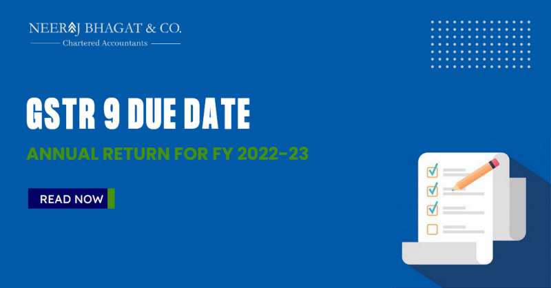 GSTR 9 Due Date Annual Return For FY 2022-23